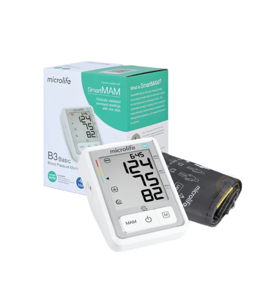 Máy đo huyết áp bắp tay Microlife B3 Basic chính hãng