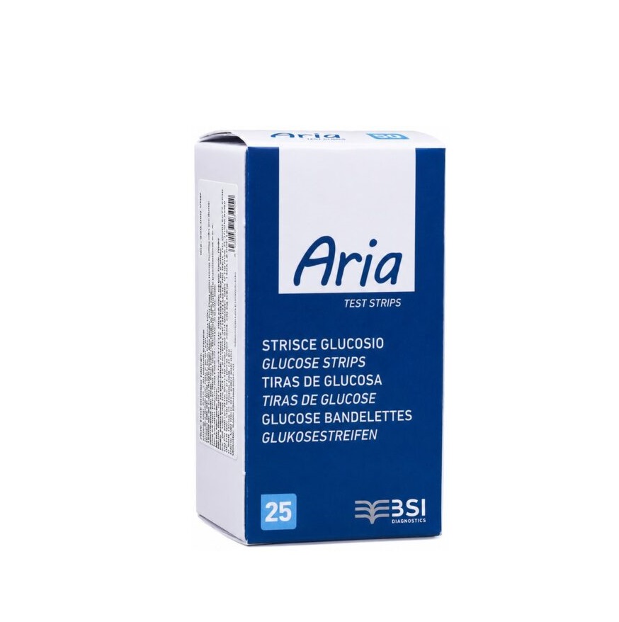 Hộp Que Thử Đường Huyết ARIA 25 Que Chính Hãng