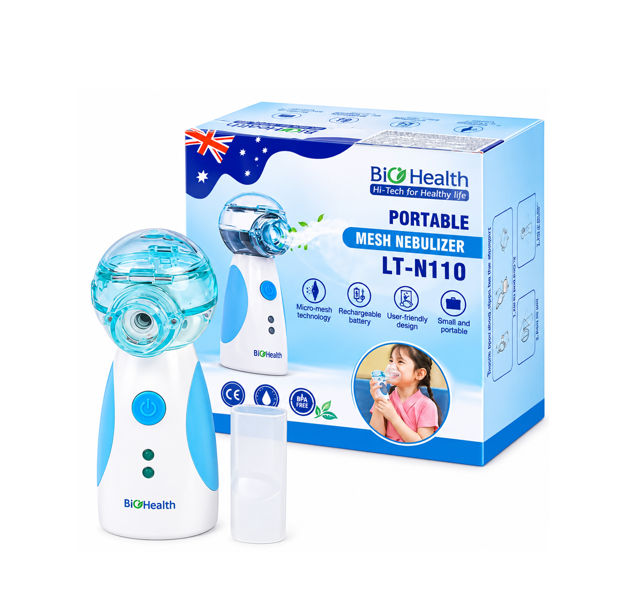Máy Xông Khí Dung Cầm Tay BioHealth LT-N110 Chính Hãng