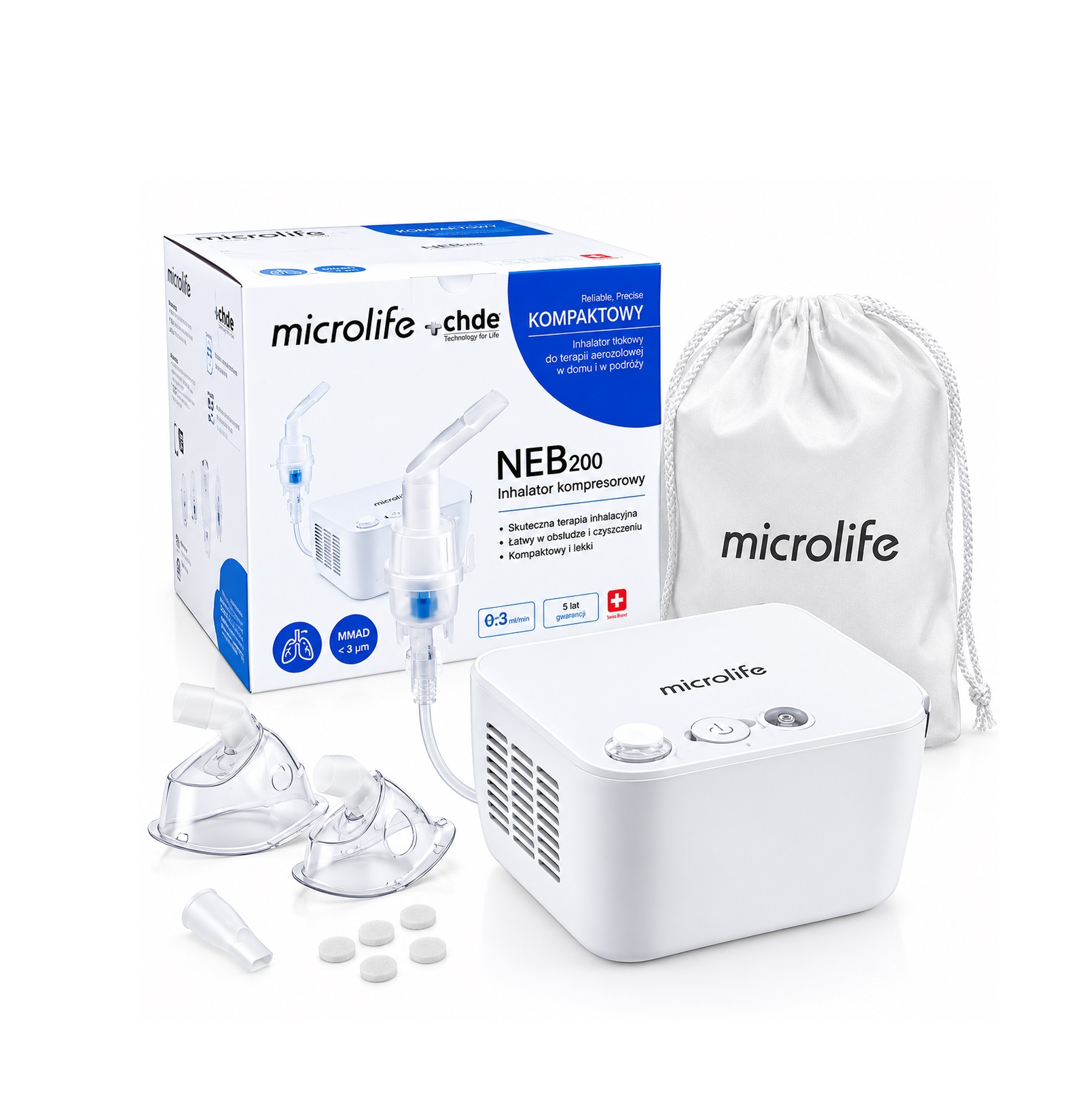 Máy Xông Mũi Họng Microlife NEB 200 Chính Hãng