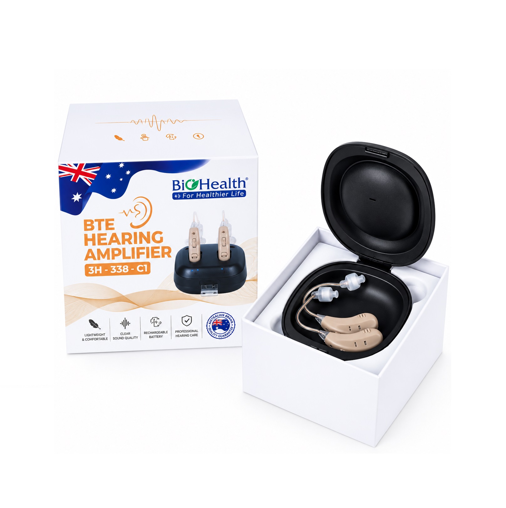 Máy Trợ Thính Pin Sạc BioHealth JH-338-C1