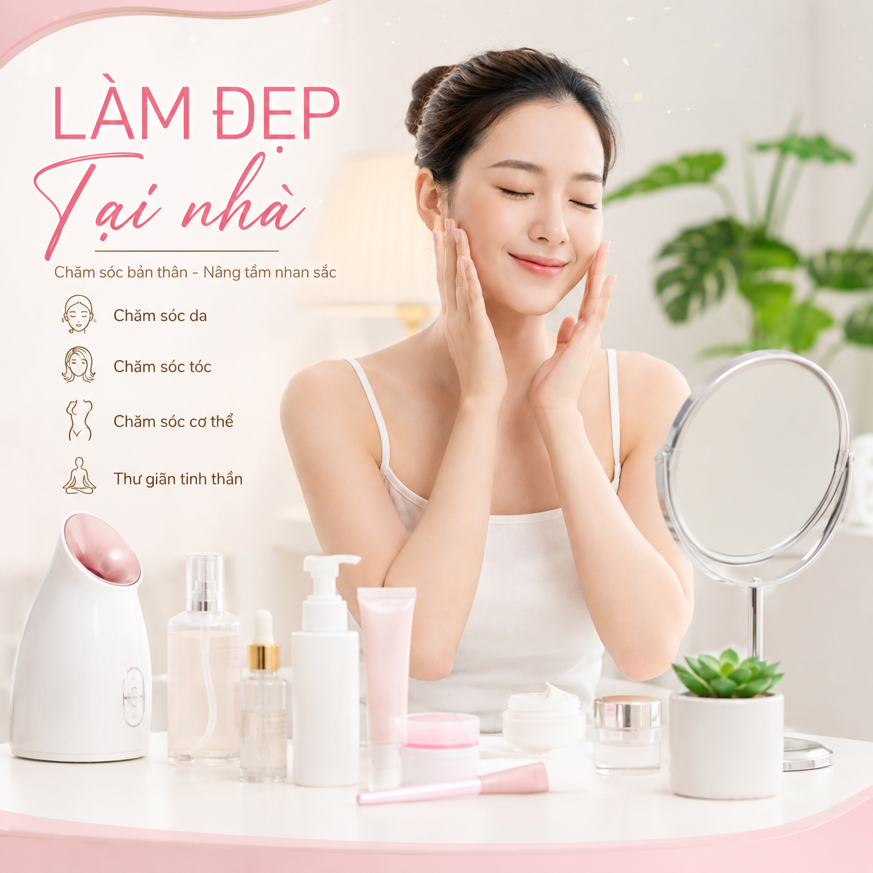Làm đẹp cá nhân tại nhà: Xu hướng chăm sóc bản thân tiện lợi và tiết kiệm