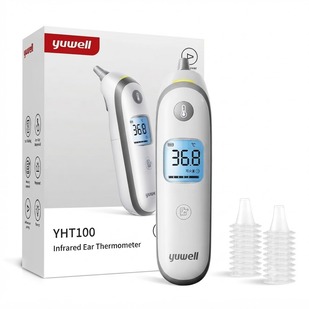 Nhiệt kế hồng ngoại đo tai Yuwell YHT100 – Đo Nhiệt Độ Cơ Thể Nhanh