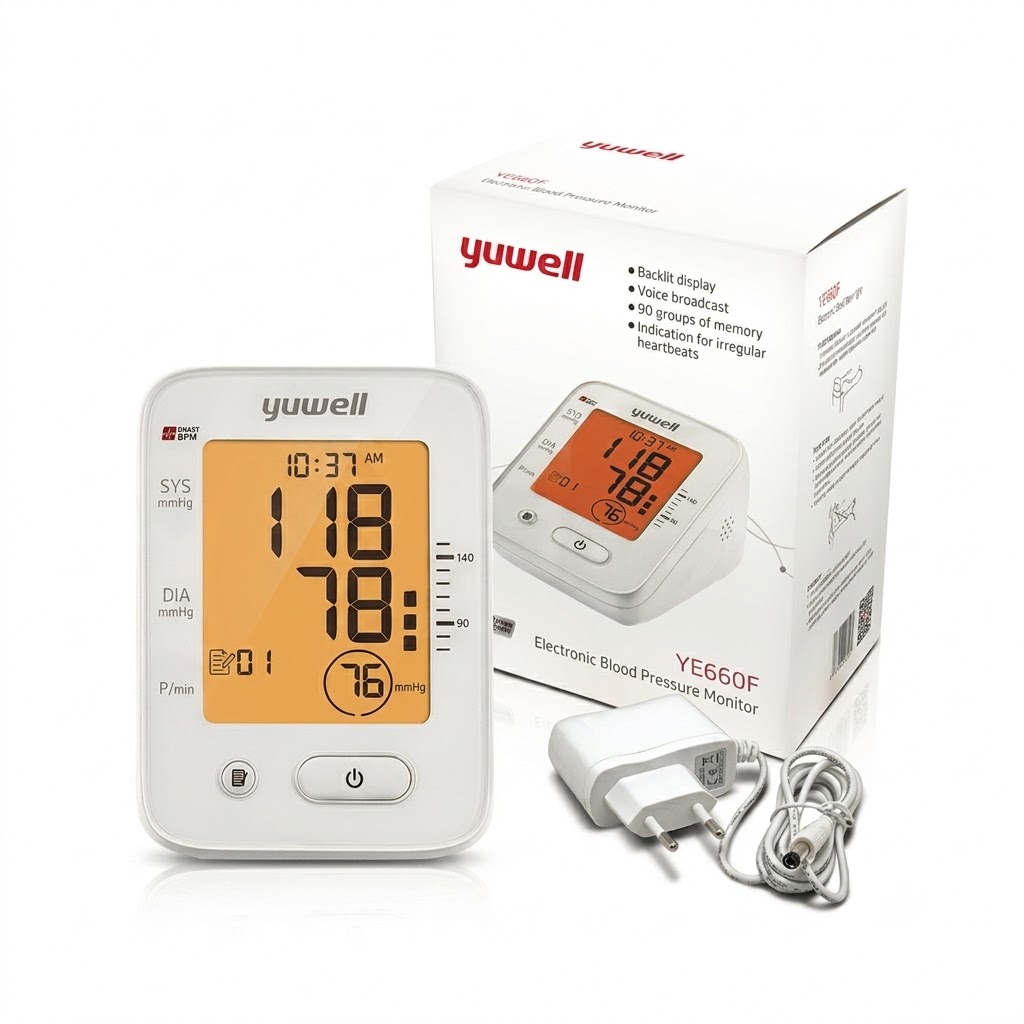 Máy Đo Huyết Áp Bắp Tay Điện Tử Yuwell YE660F Hỗ trợ giọng nói