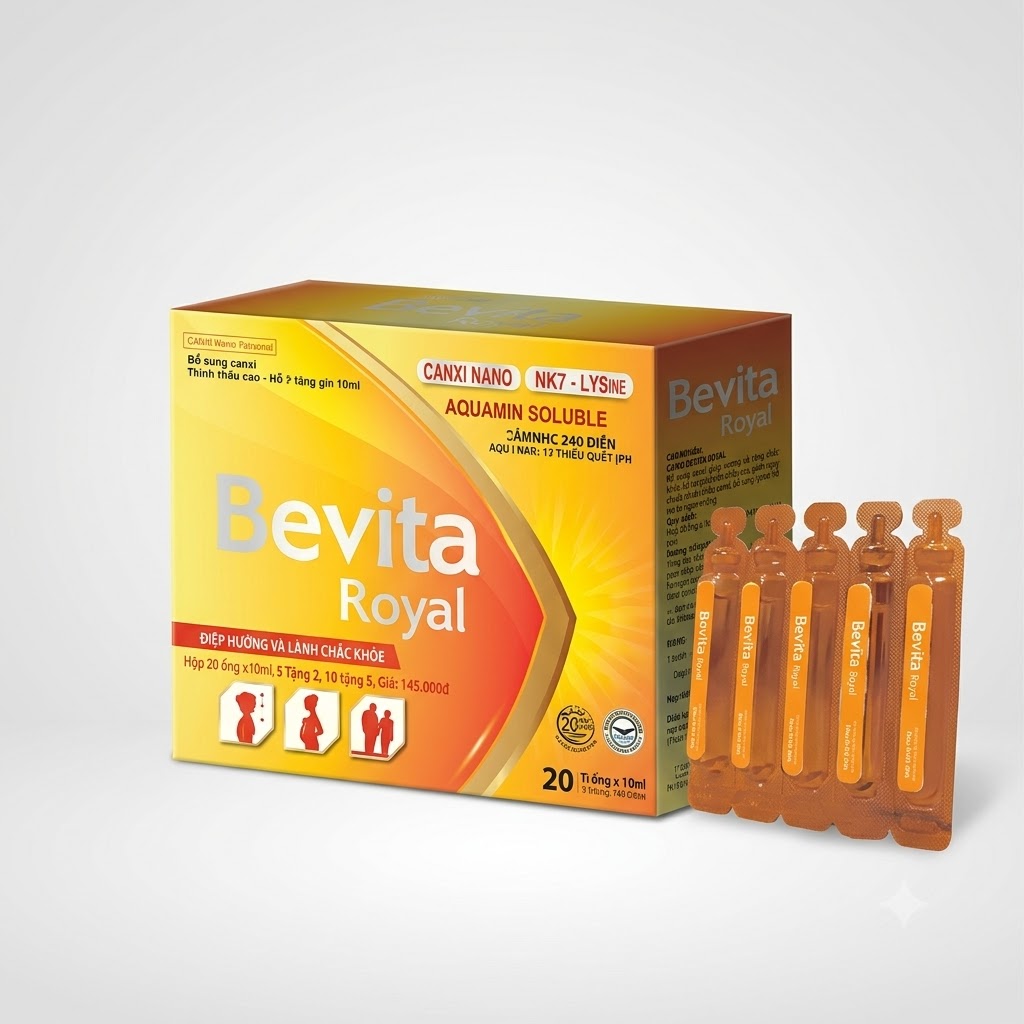 Canxi Bevita Royal Hộp 20 ống x 10ml